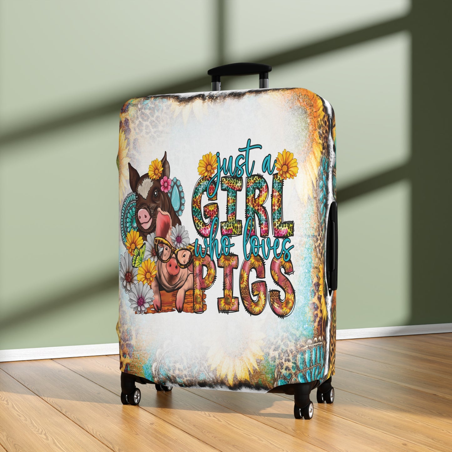 Luggage Cover, Country and Western, Just a Girl who Loves Pigs, awd-1024