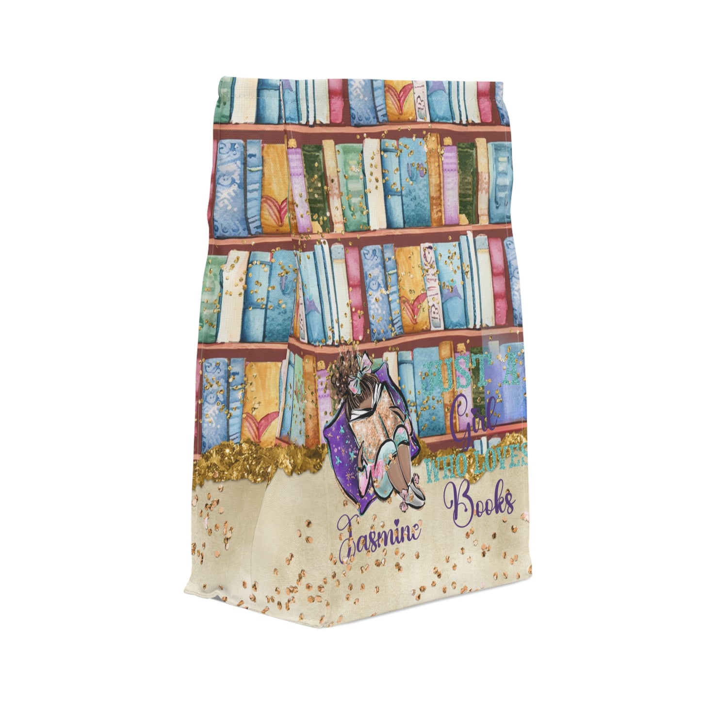 Personalised Insulated Lunch Bag, Just A Girl Who Loves Books Lunch Bag,