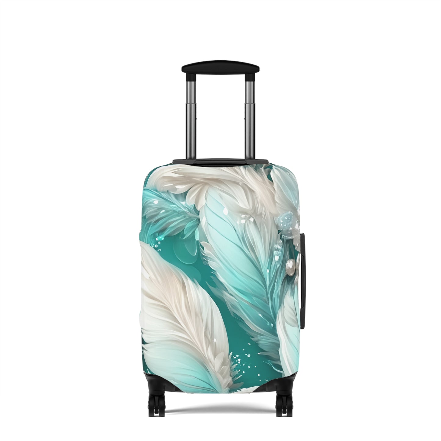 Luggage Cover, Turquoise Floral-3