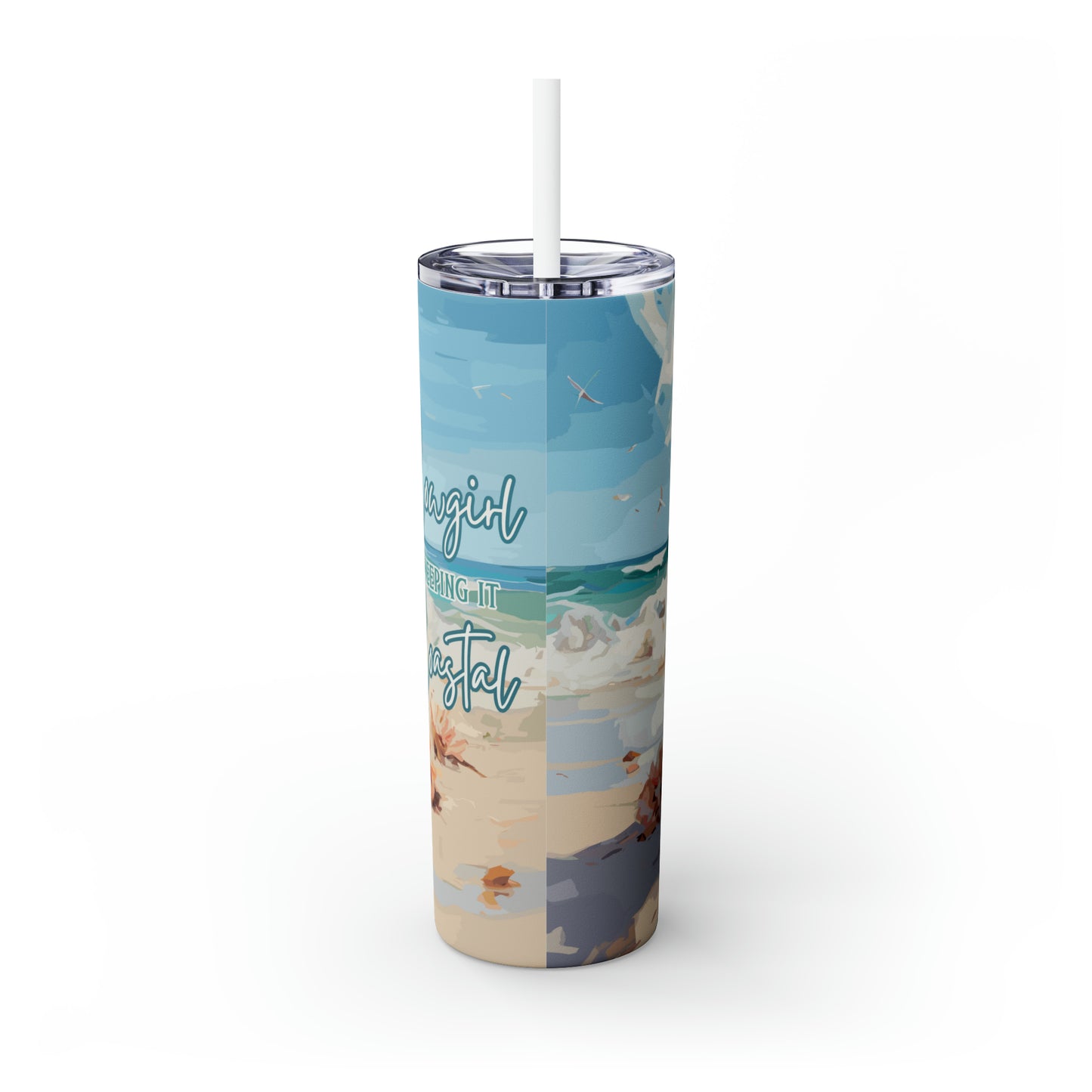 Skinny Tumbler with Straw, 20oz Country Boots