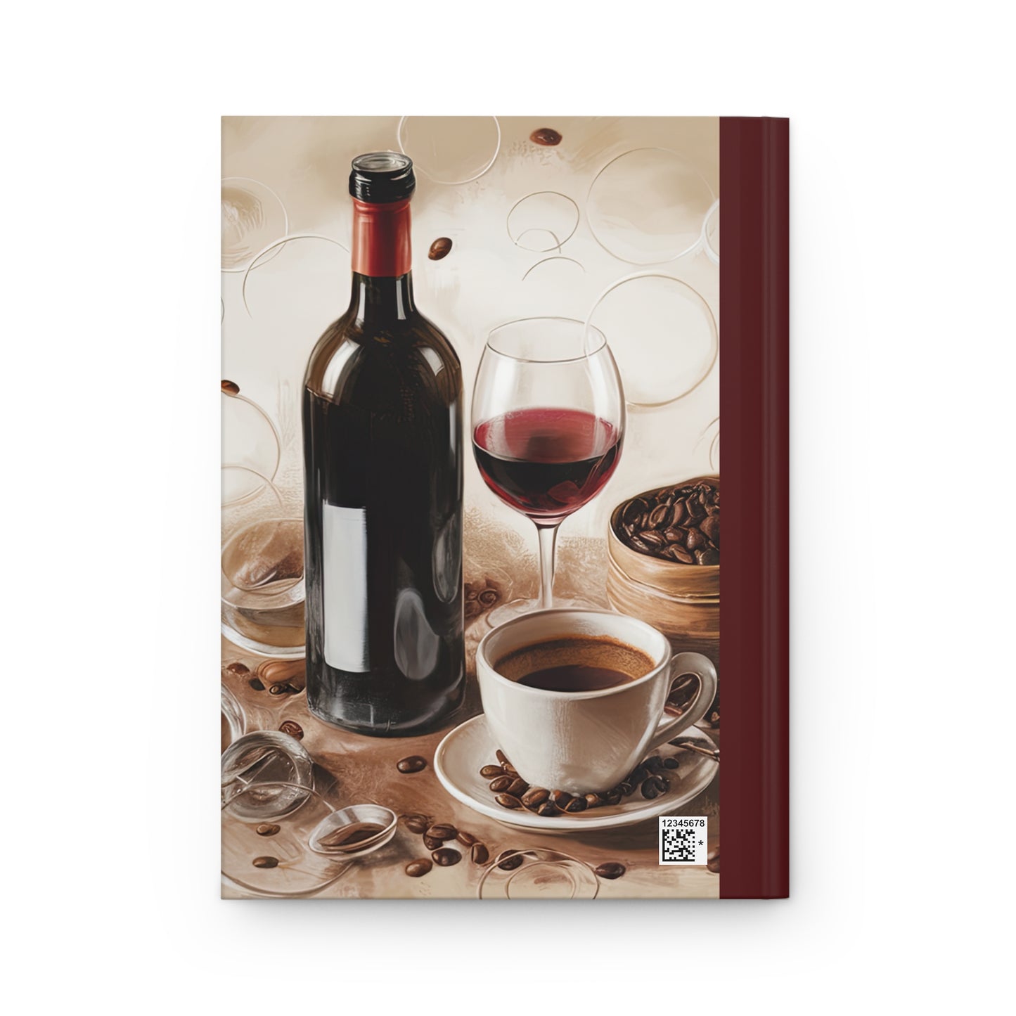 Personalised Hardcover Journal Matte, Wine, awd-1707