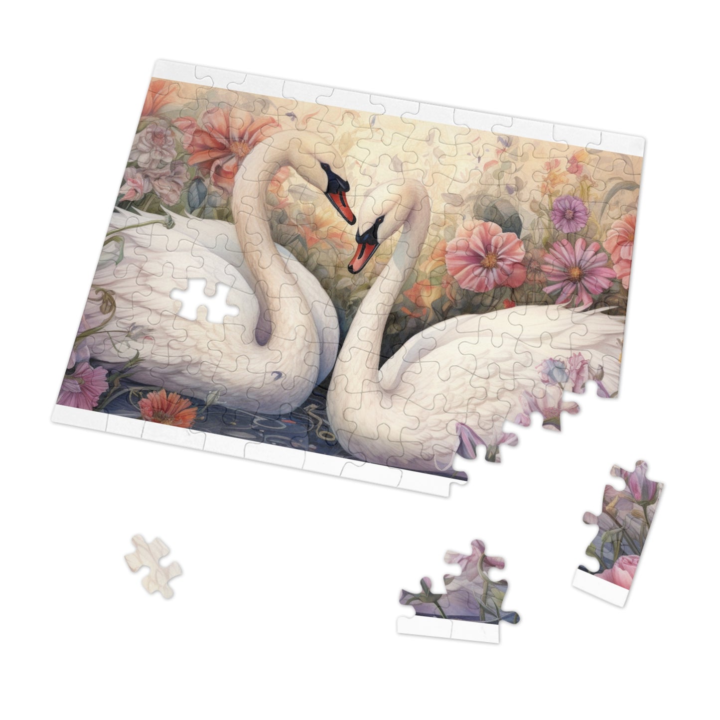 Jigsaw Puzzle, Swan, Personalised/Non-Personalised (30, 110, 252, 500,1000-Piece)