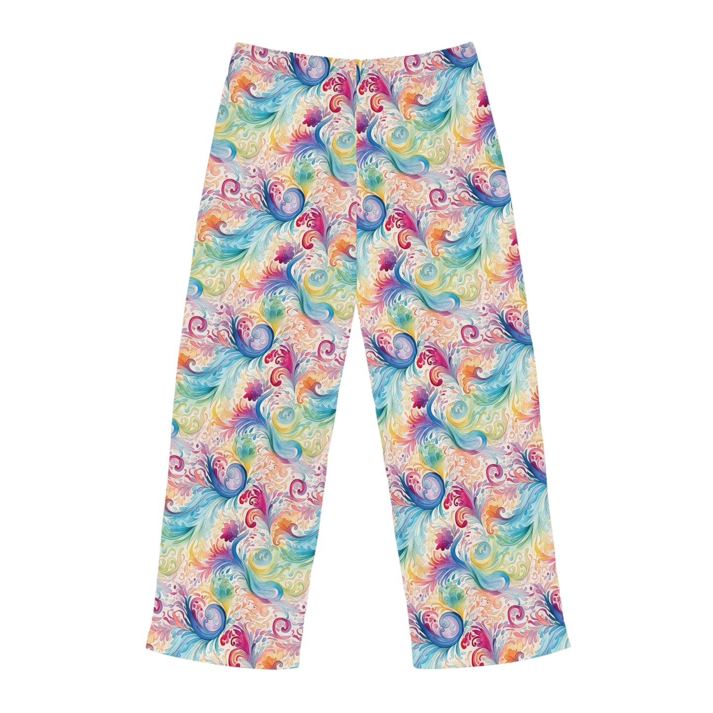 Men's Pajama Pants, Rainbow Paisley, Sleepwear Bottoms