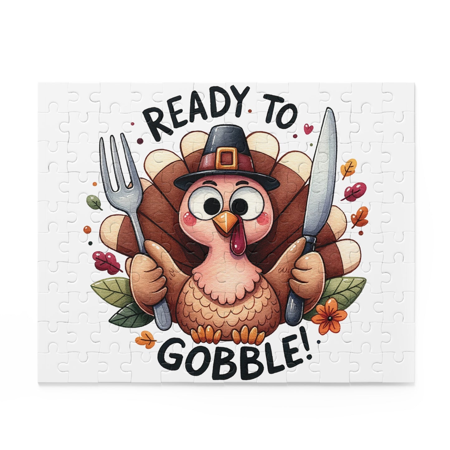 Personalised/Non-Personalised Puzzle, Thanks Giving,  Turkey, Ready To Gobble (120, 252, 500-Piece)