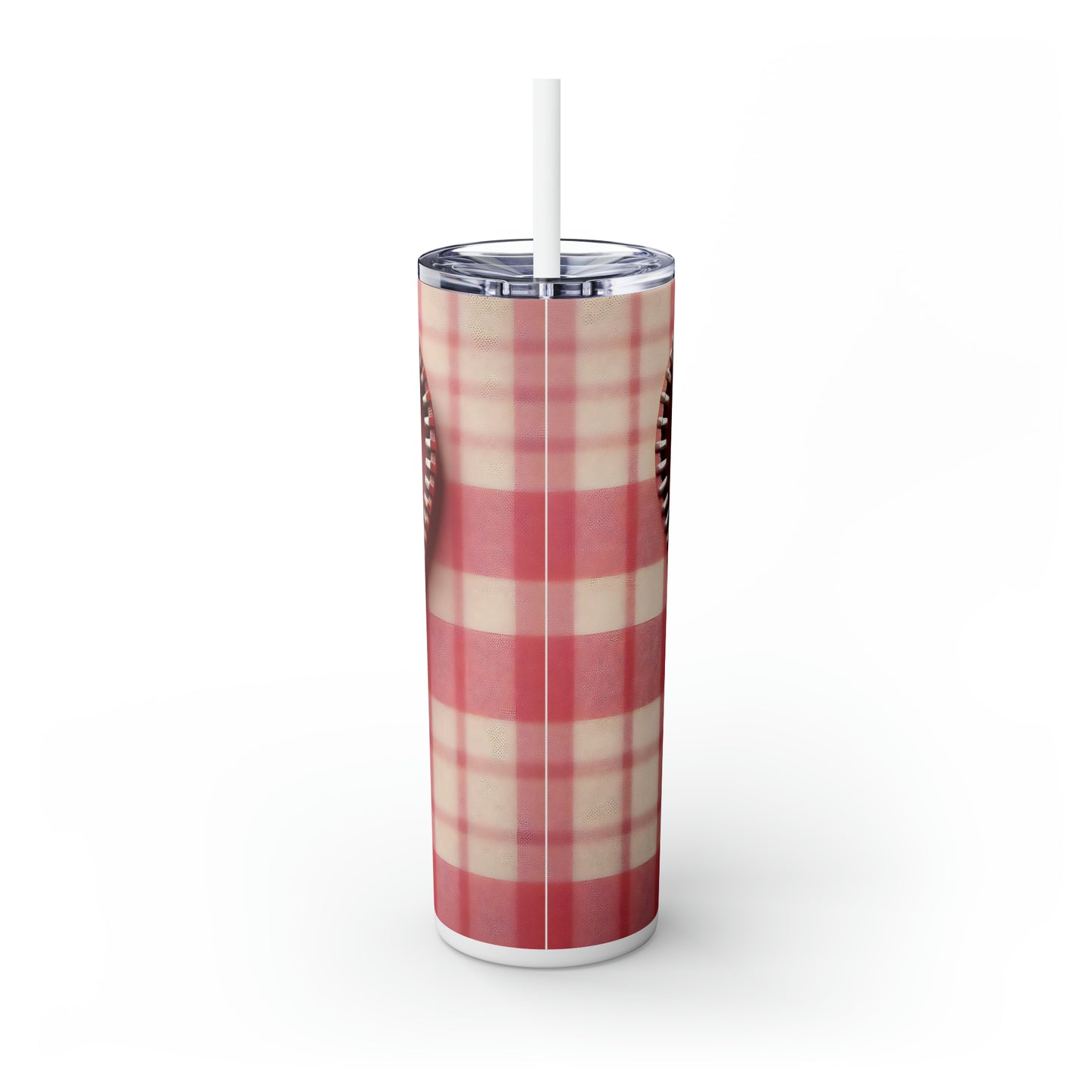 Skinny Tumbler with Straw, 20oz, Pig, Valentines Day