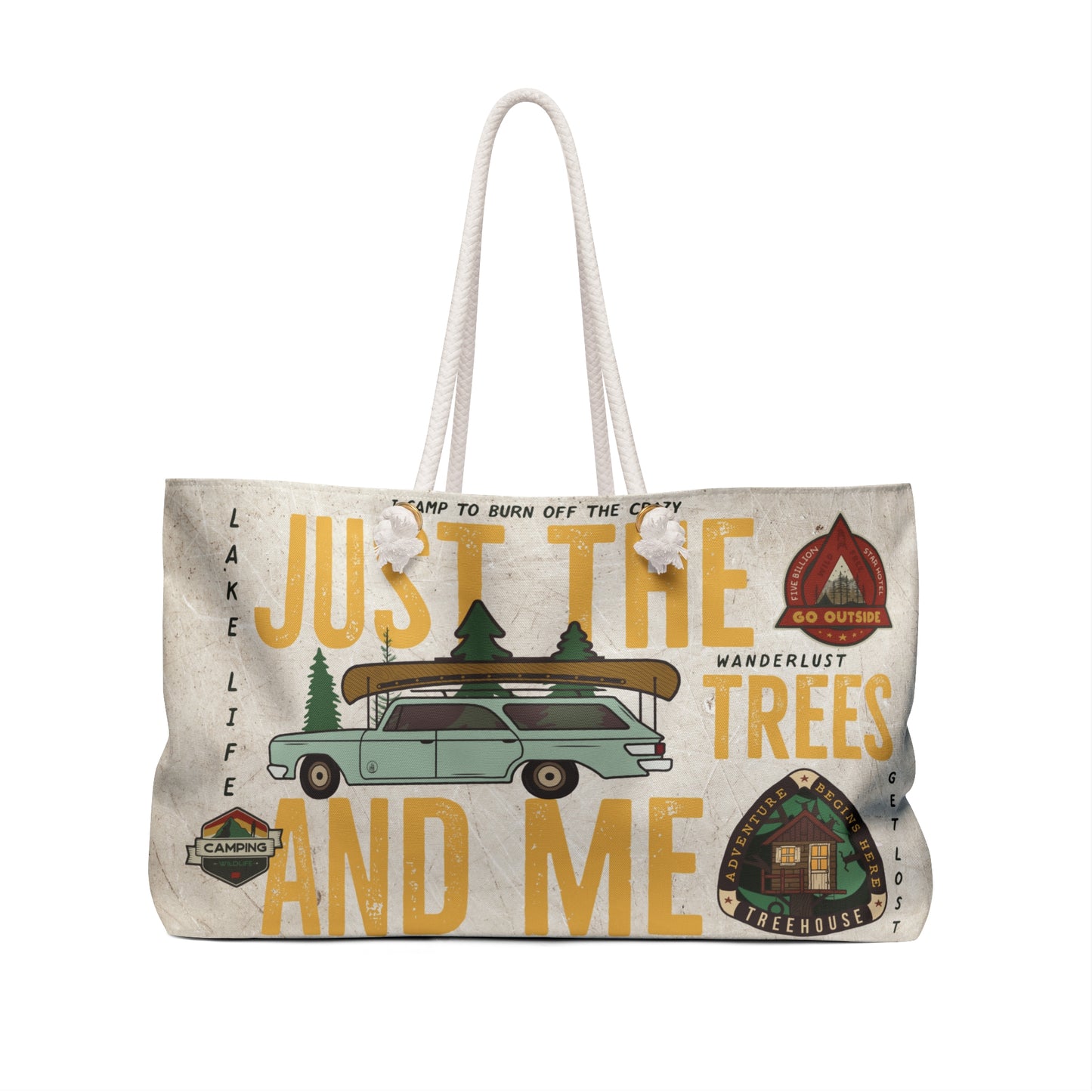 Personalised/Non-Personalised Weekender Bag, Travel, Just the Trees and Me, Large Weekender Bag, Beach Bag, Book Bag