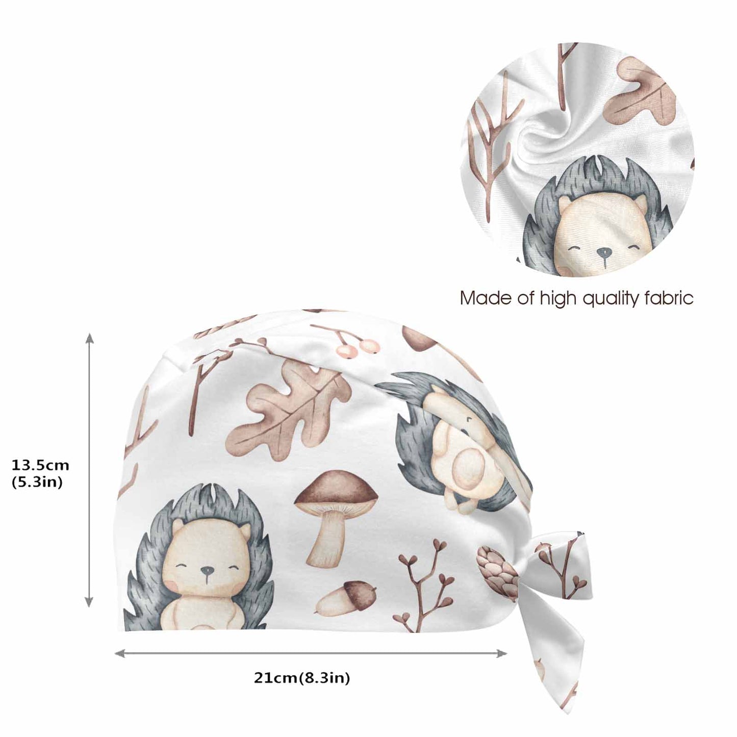 Nurse Scrub Cap Autumn Hedgehog  Scrub Cap