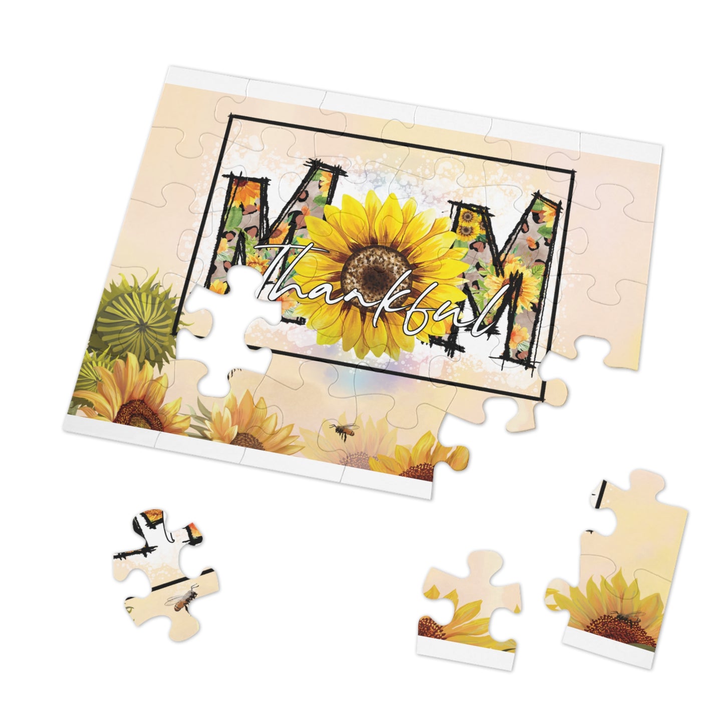 Jigsaw Puzzle, Sunflower, Mom, Personalised/Non-Personalised (30, 110, 252, 500,1000-Piece)