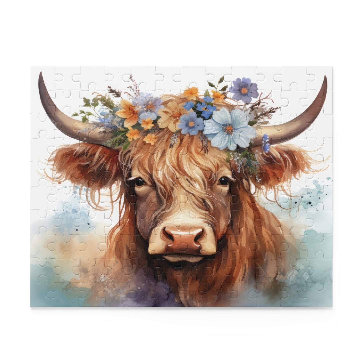 Personalised/Non-Personalised Puzzle, Highland Cow (120, 252, 500-Piece)