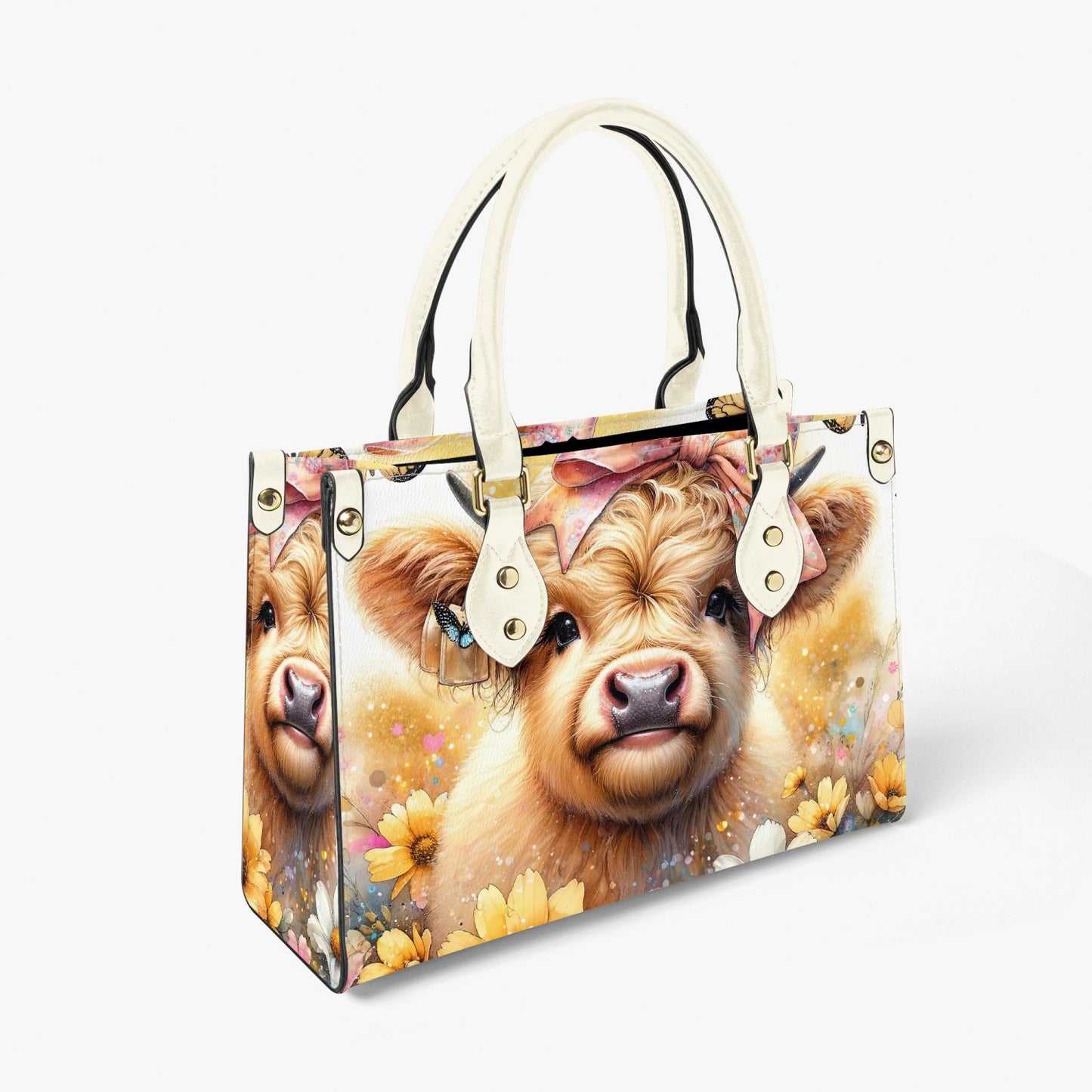 Women's Tote Bag - Long Strap Highland Cow