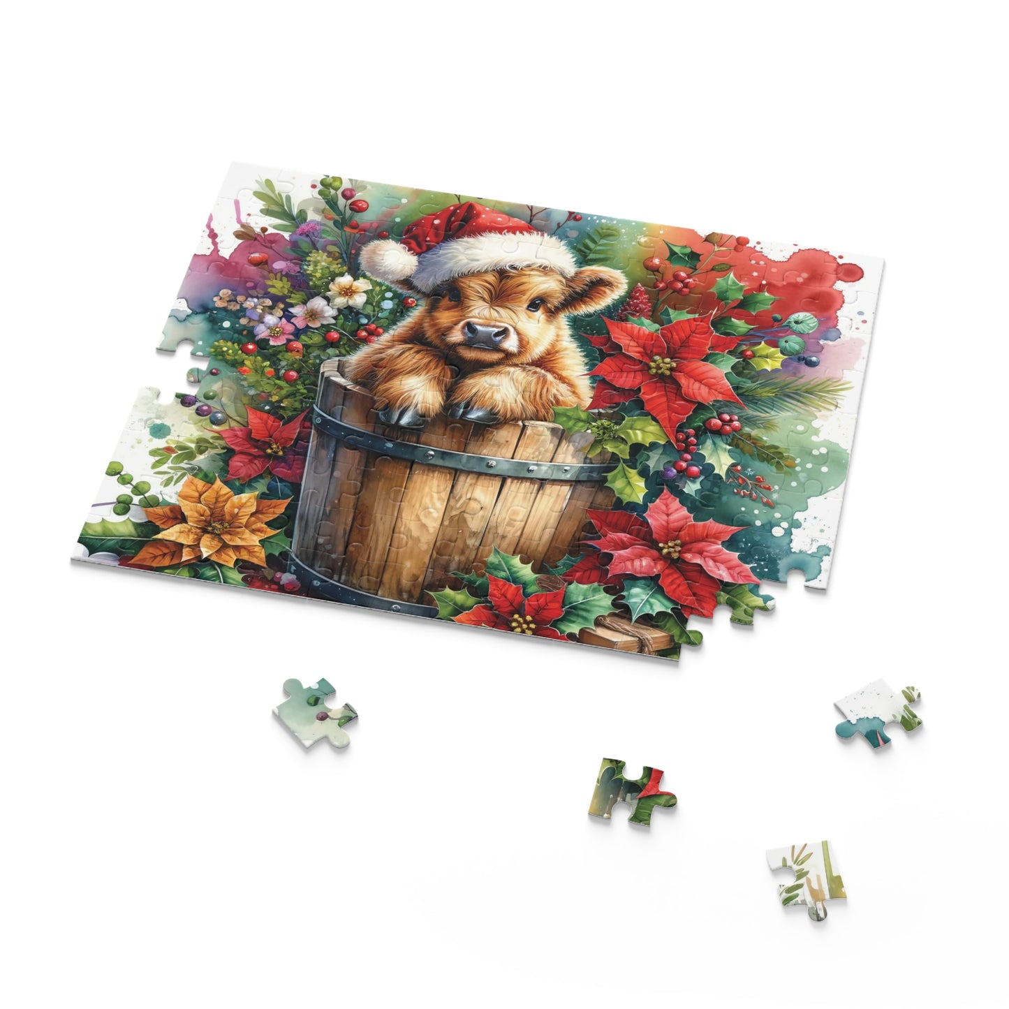 Personalised/Non-Personalised Puzzle, Highland Cow (120, 252, 500-Piece)