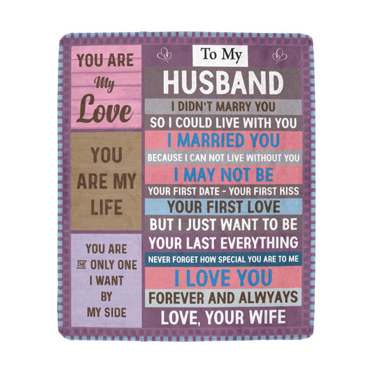 To My Husband Ultra-Soft Micro Fleece Blanket 50"x60" (Thick)