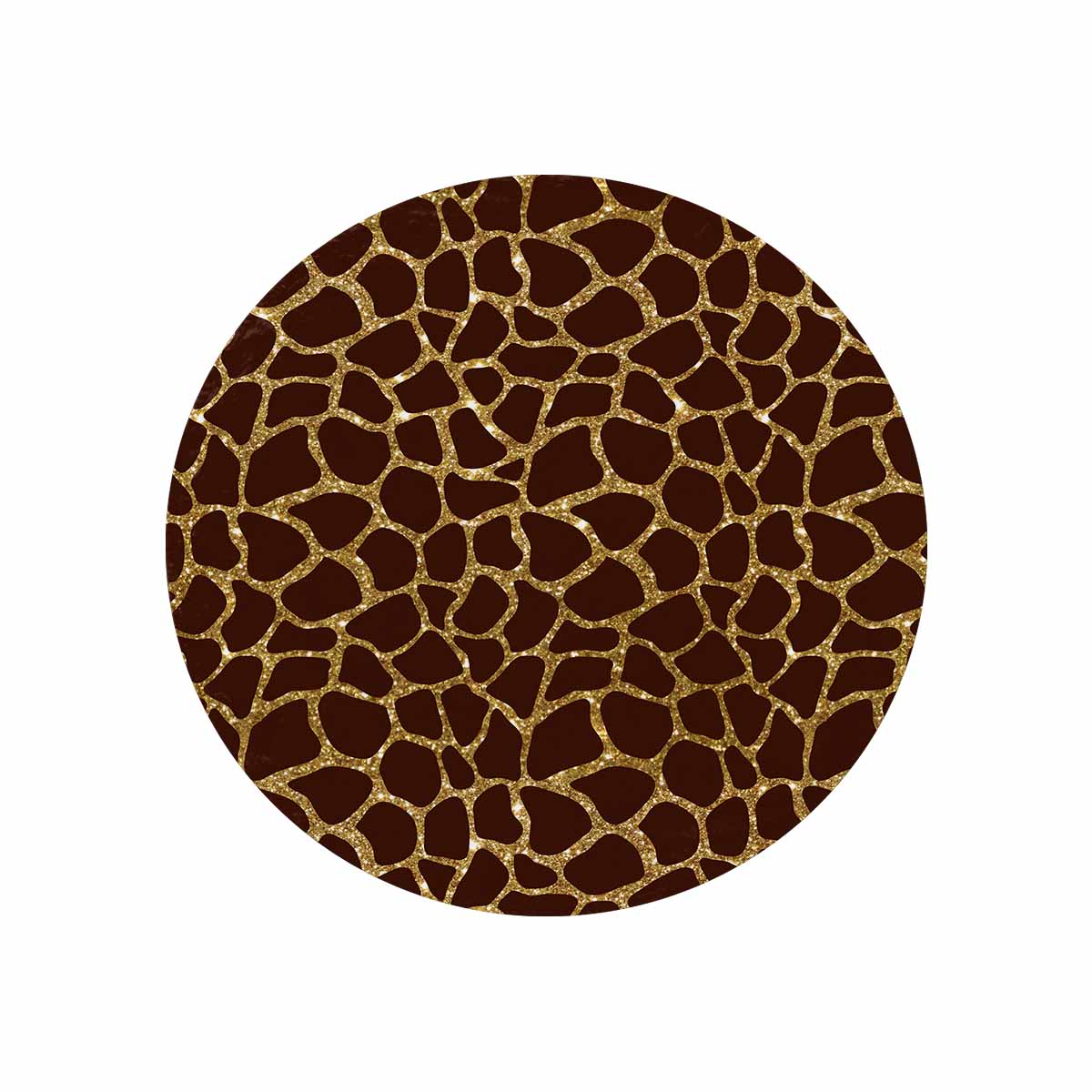 Animal print 6  Circular Micro Fleece Blanket 60"