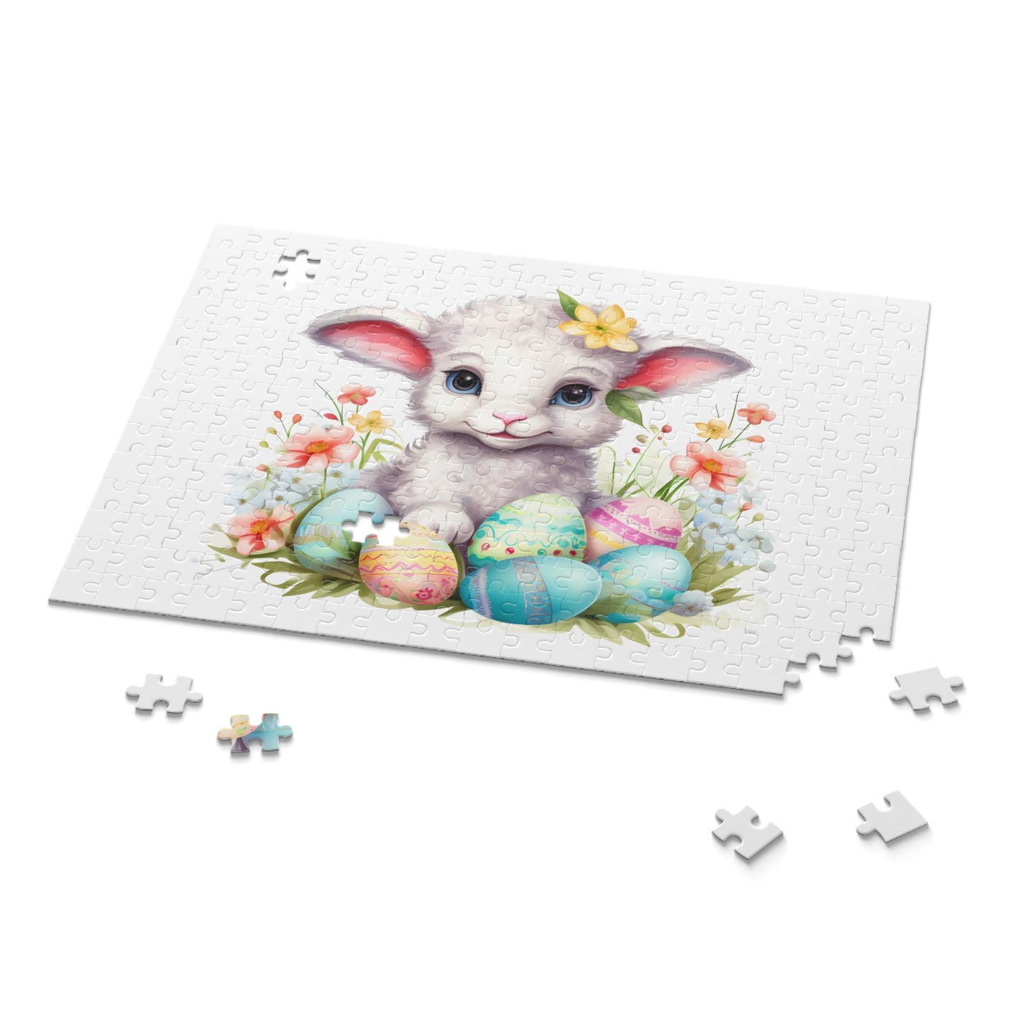 Personalised/Non-Personalised Puzzle, Easter, Lamb (120, 252, 500-Piece)