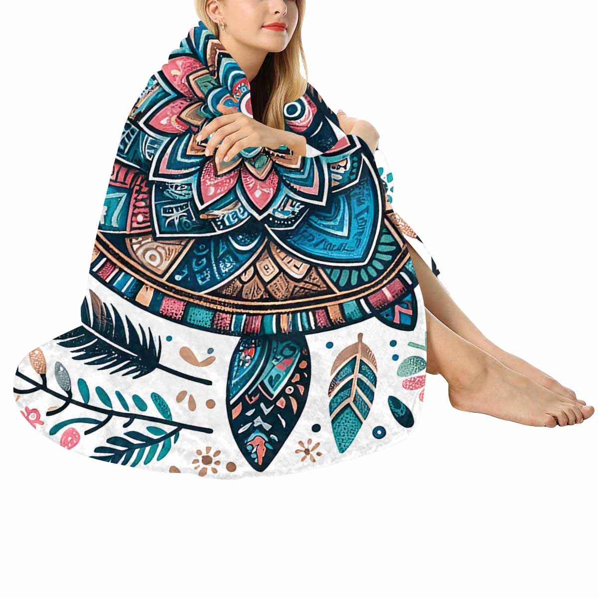 Mandella_Turtle_Awd35150  Circular Micro Fleece Blanket 47"
