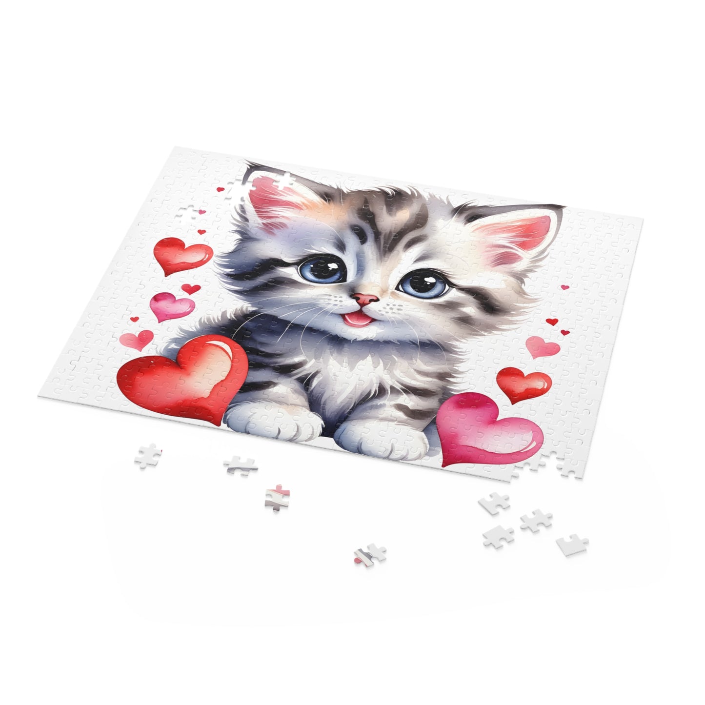 Personalised/Non-Personalised Puzzle, Cat (120, 252, 500-Piece)