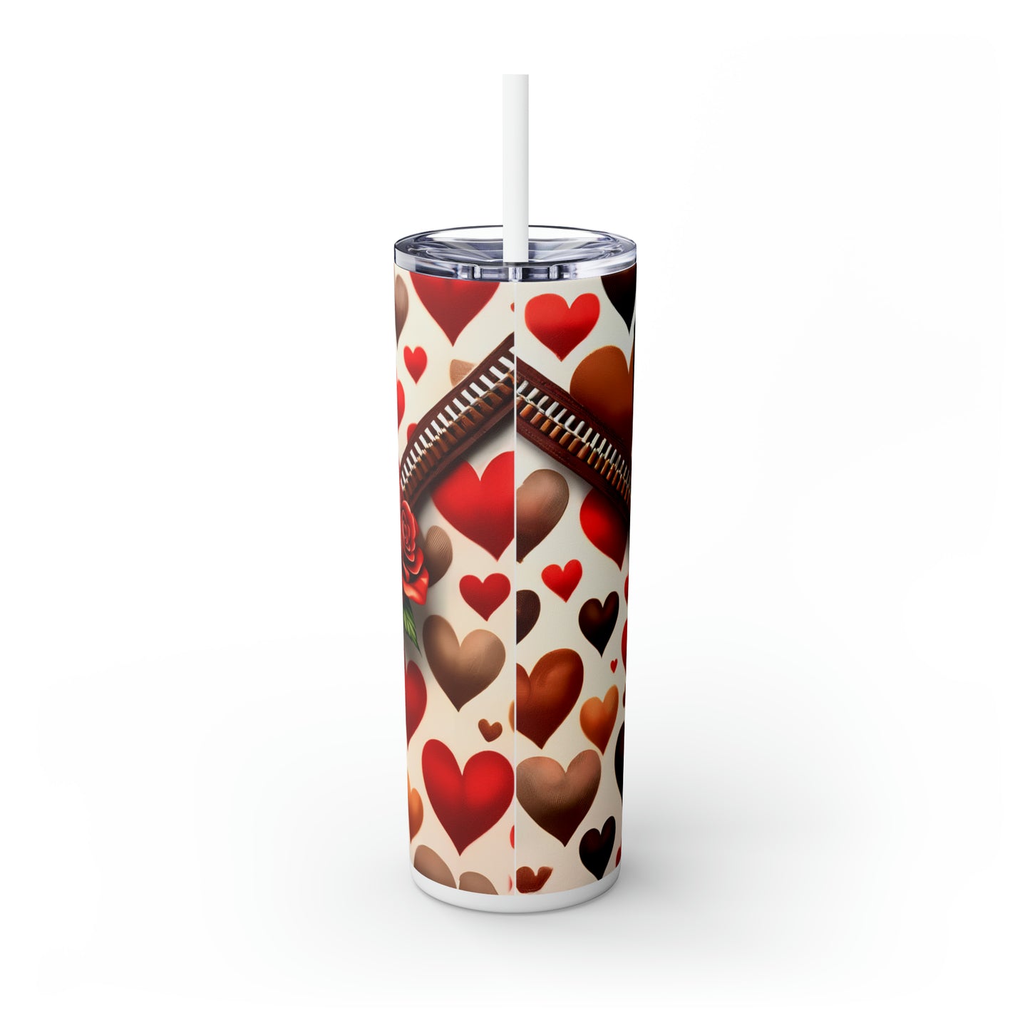 Skinny Tumbler with Straw, 20oz, Dog, Valentines Day, awd-921