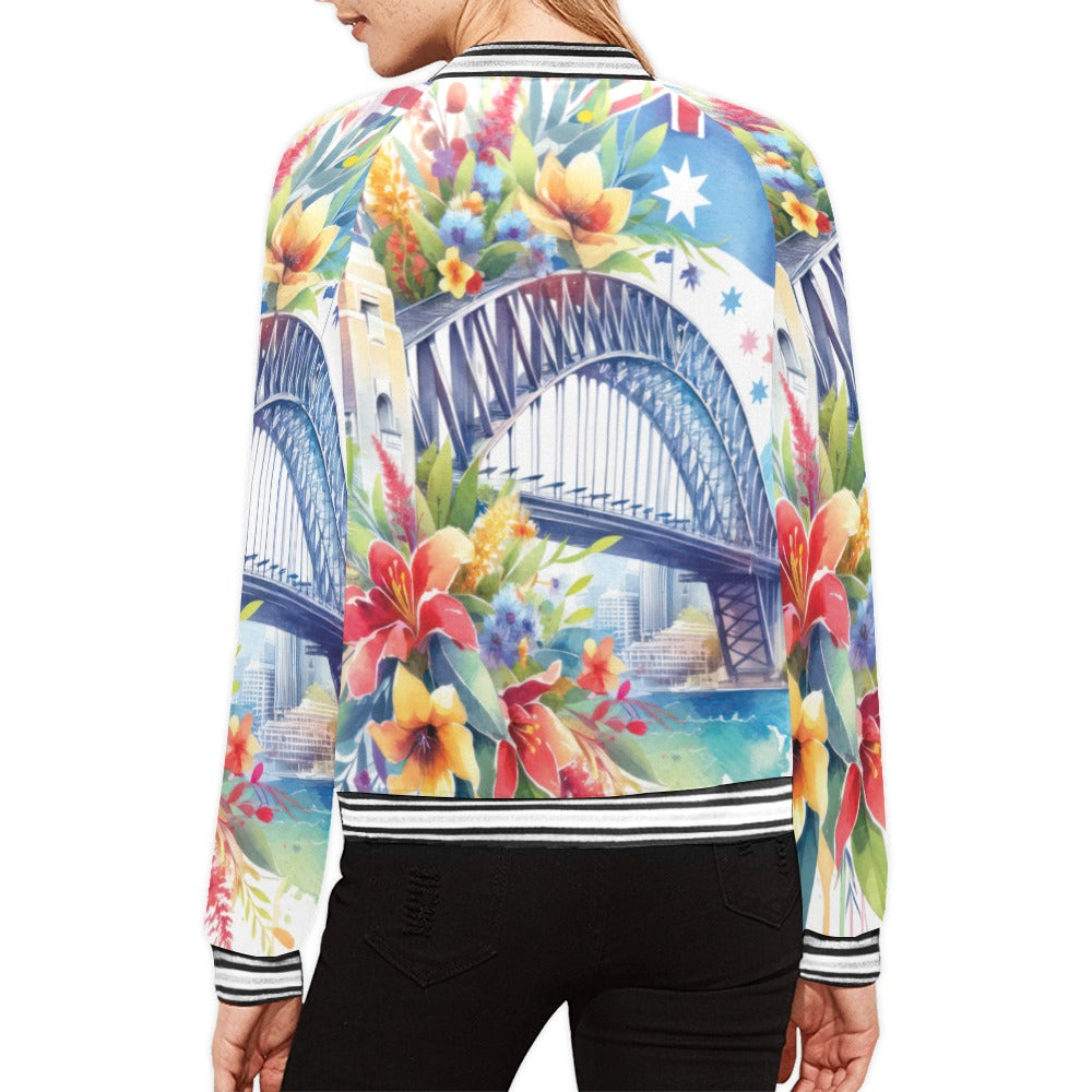 Sydney Harbour Bridge awd1315 Bomber Jacket for Women