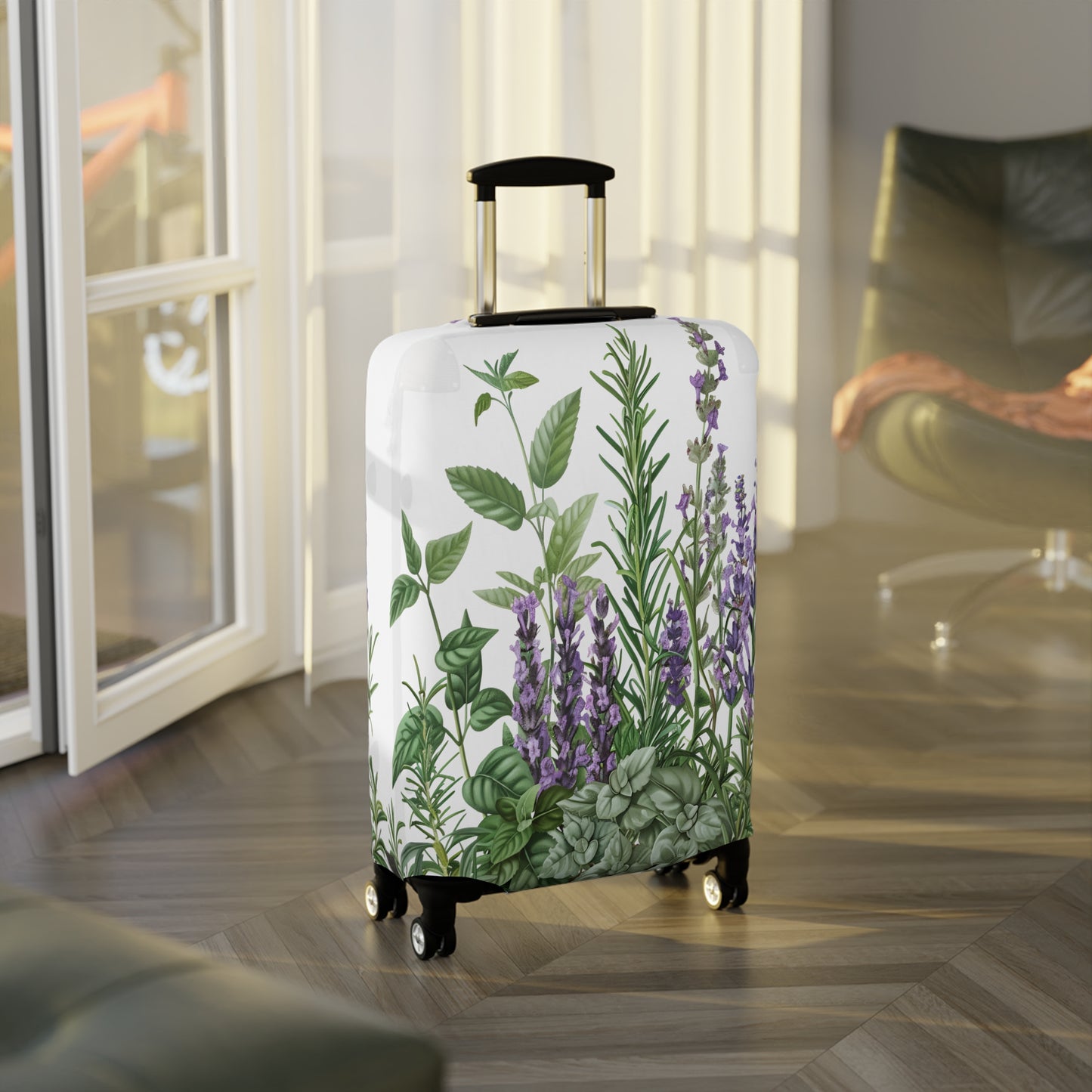 Luggage Cover, Floral, Lavender, awd-3041