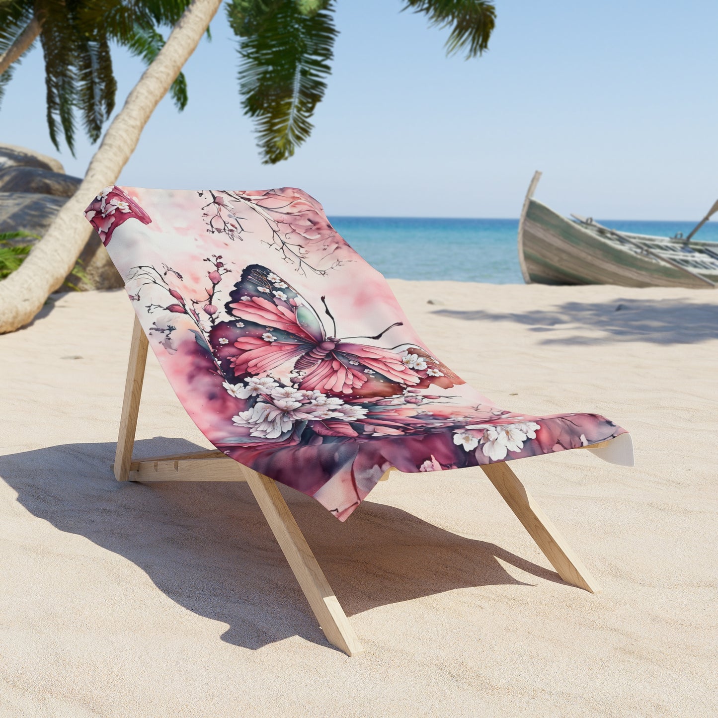 Beach Towel, Butterfly Dreams, Polycotton Towel, 2 sizes Available