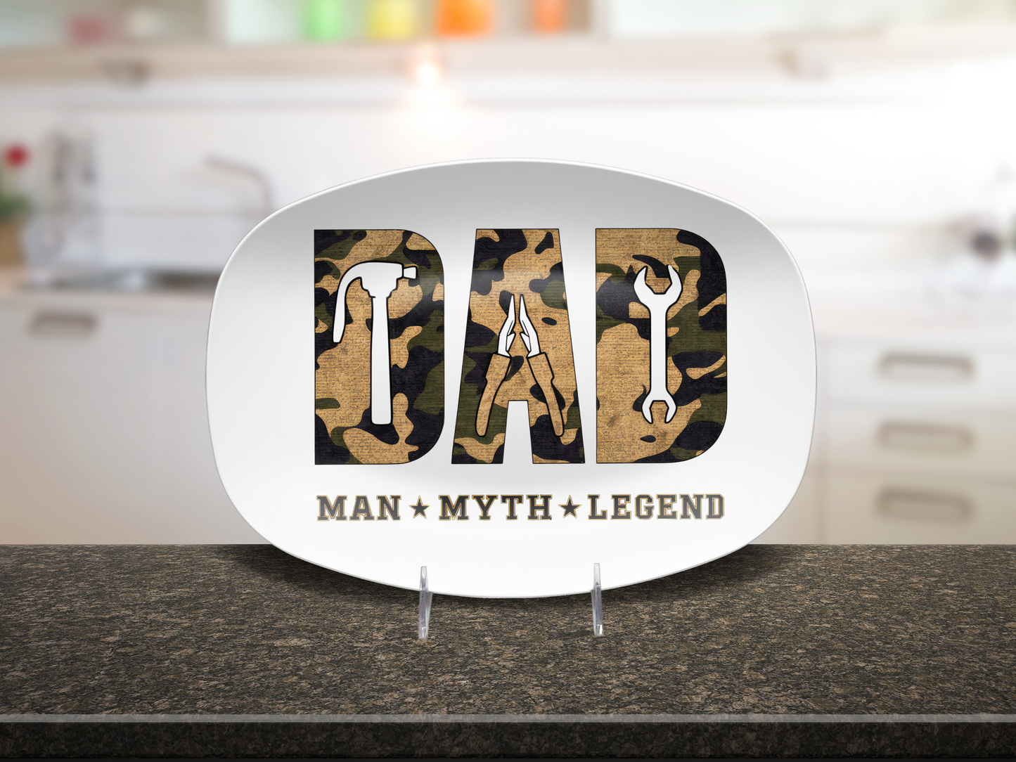 BBQ Platter Dad Myth Legend 10"x14" Platter