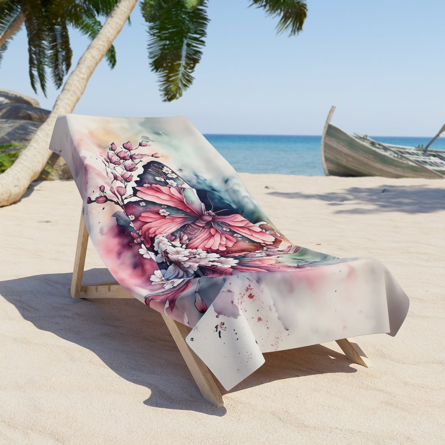 Beach Towel, Butterfly Dreams, Polycotton Towel, 2 sizes Available