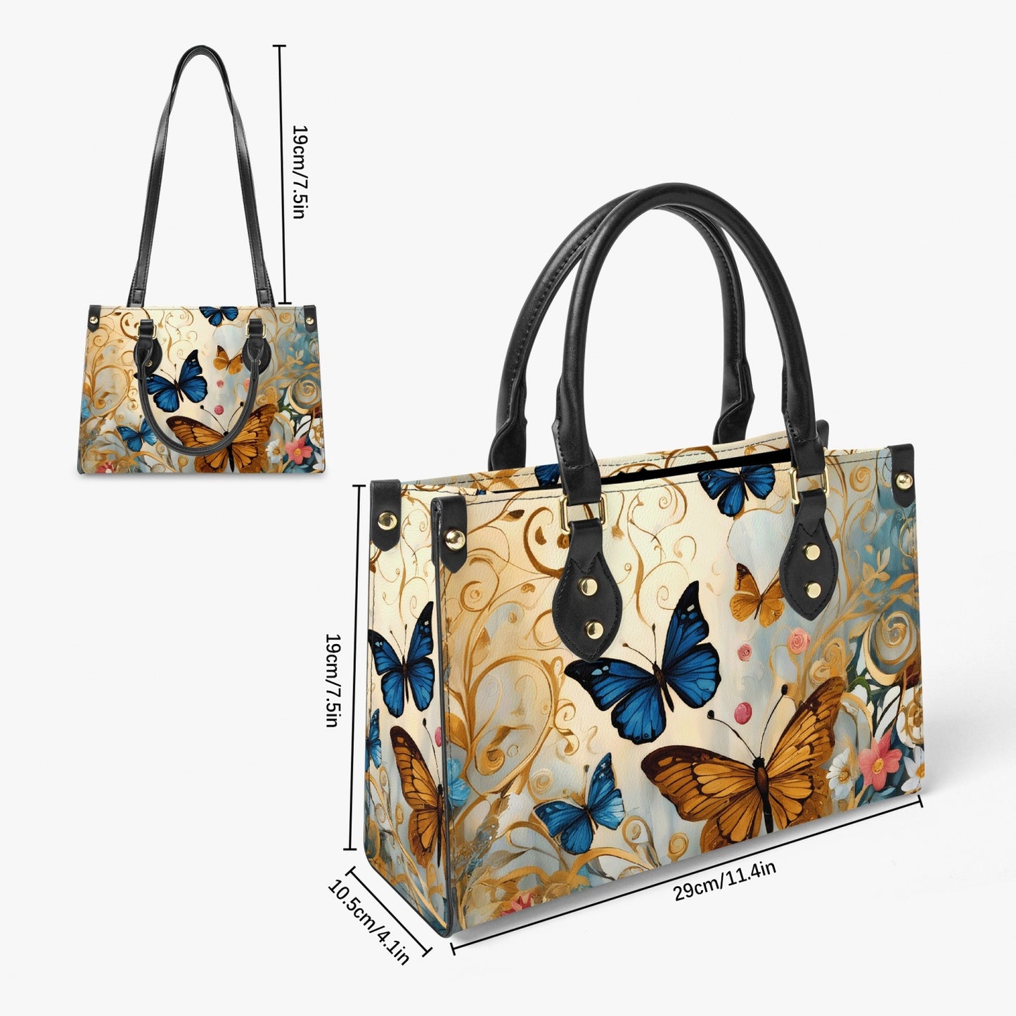 Women's Tote Bag - Long Strap - Butterfly Dreams