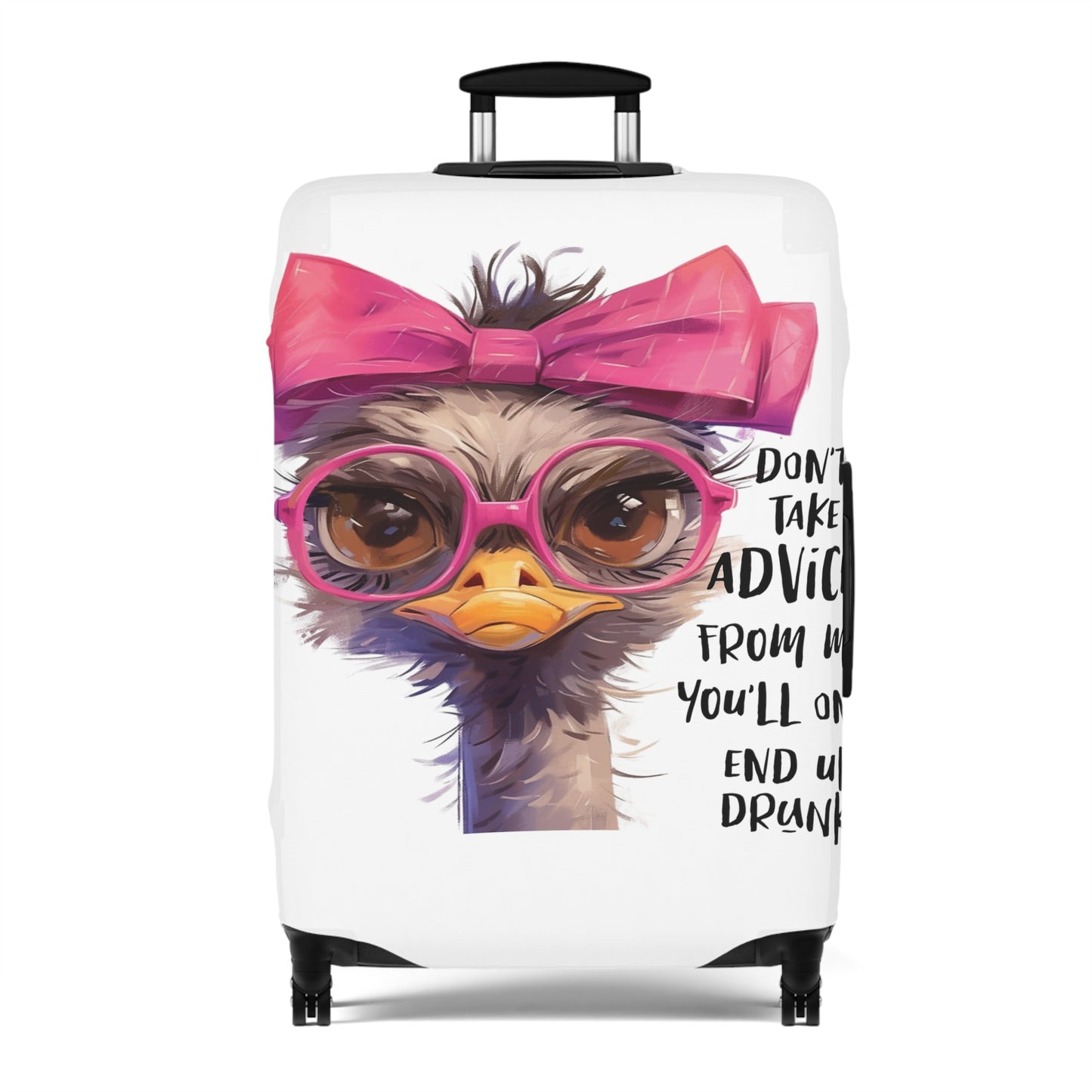 Luggage Cover, Emu, Don't take advice from me you'll only end up drunk, awd-4027