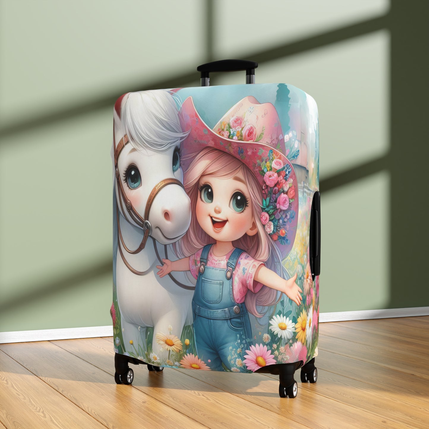 Luggage Cover, Just a Girl who Loves Horses, awd-3070