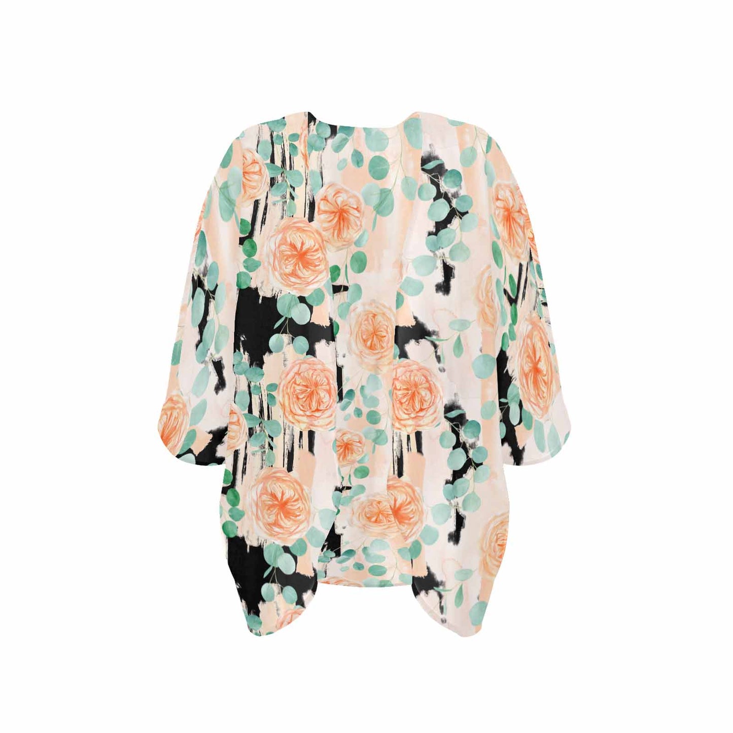 Rose Eucalyptus Women's Kimono Chiffon Cover Up