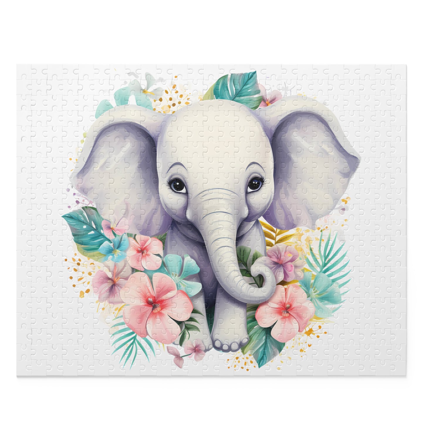 Personalised/Non-Personalised Puzzle, Elephant (120, 252, 500-Piece)