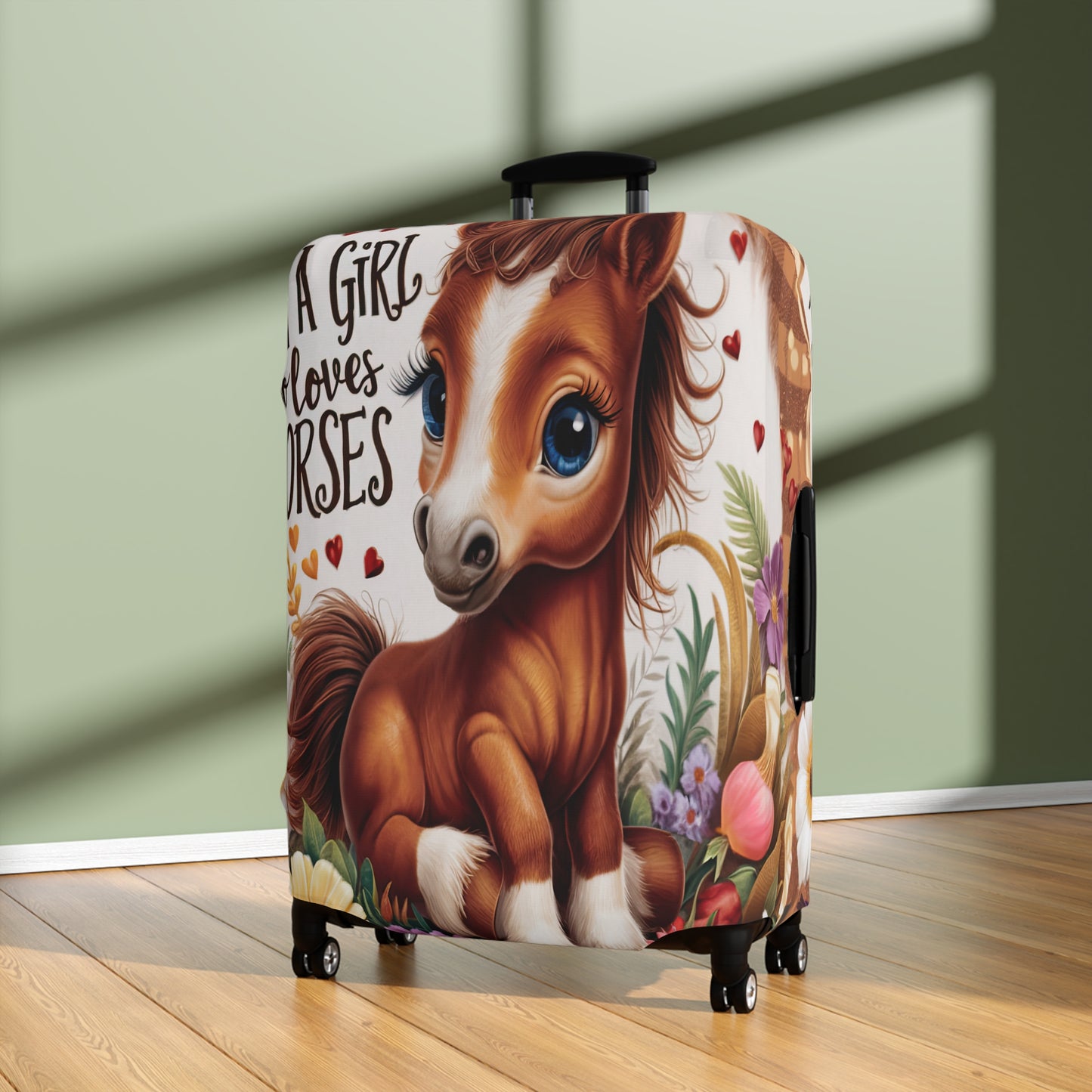 Luggage Cover, Just a Girl who Loves Horses, awd-3094