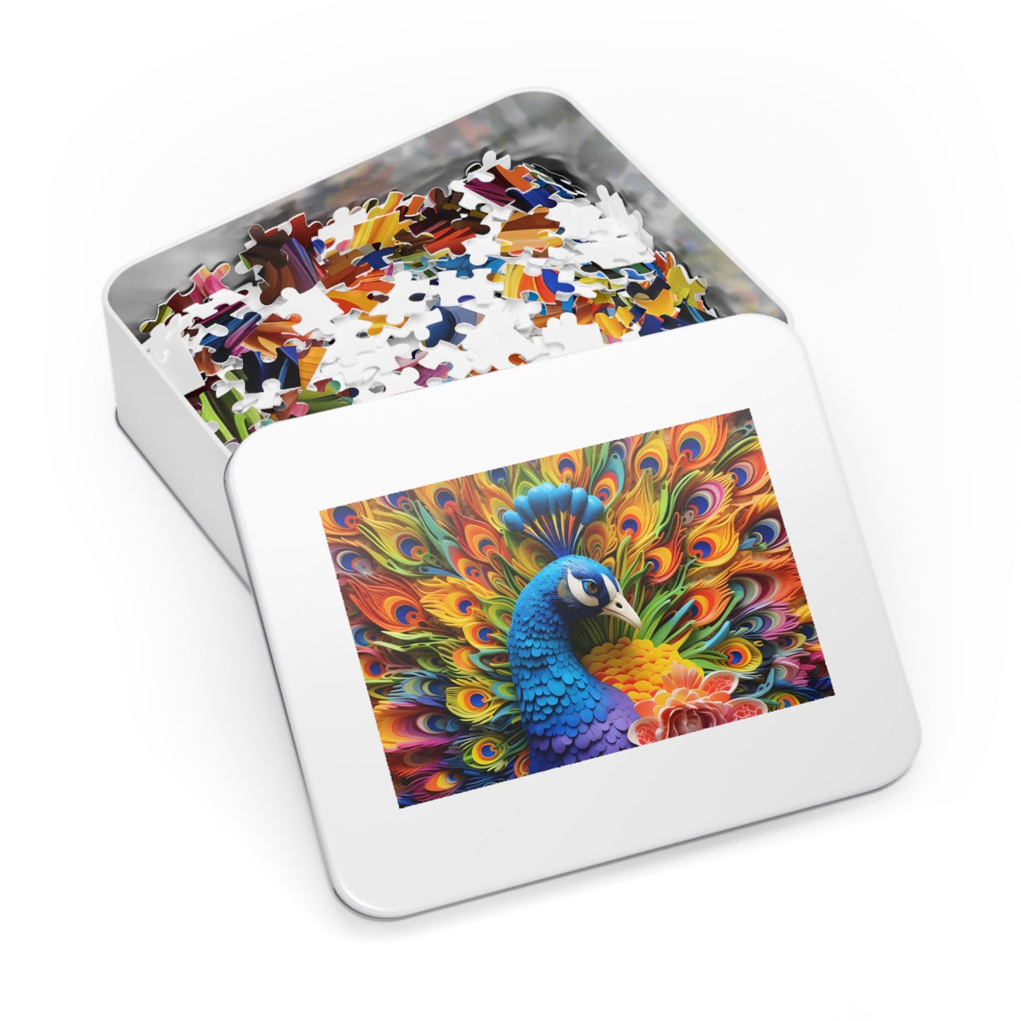 Jigsaw Puzzle, Peacock, Personalised/Non-Personalised (30, 110, 252, 500,1000-Piece)