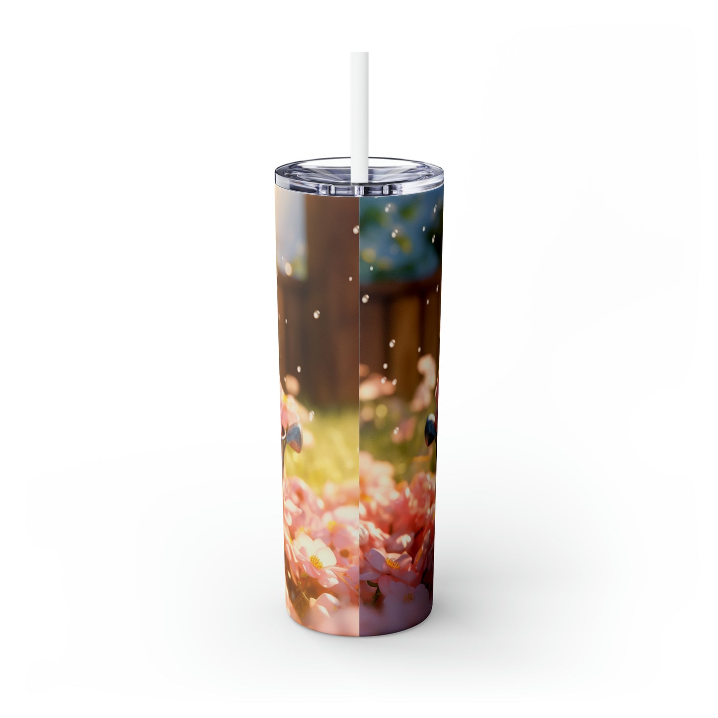 Skinny Tumbler with Straw, 20oz, Pig