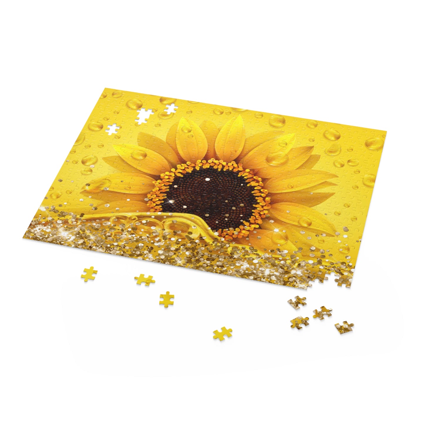 Personalised/Non-Personalised Puzzle, Sunflower (120, 252, 500-Piece)