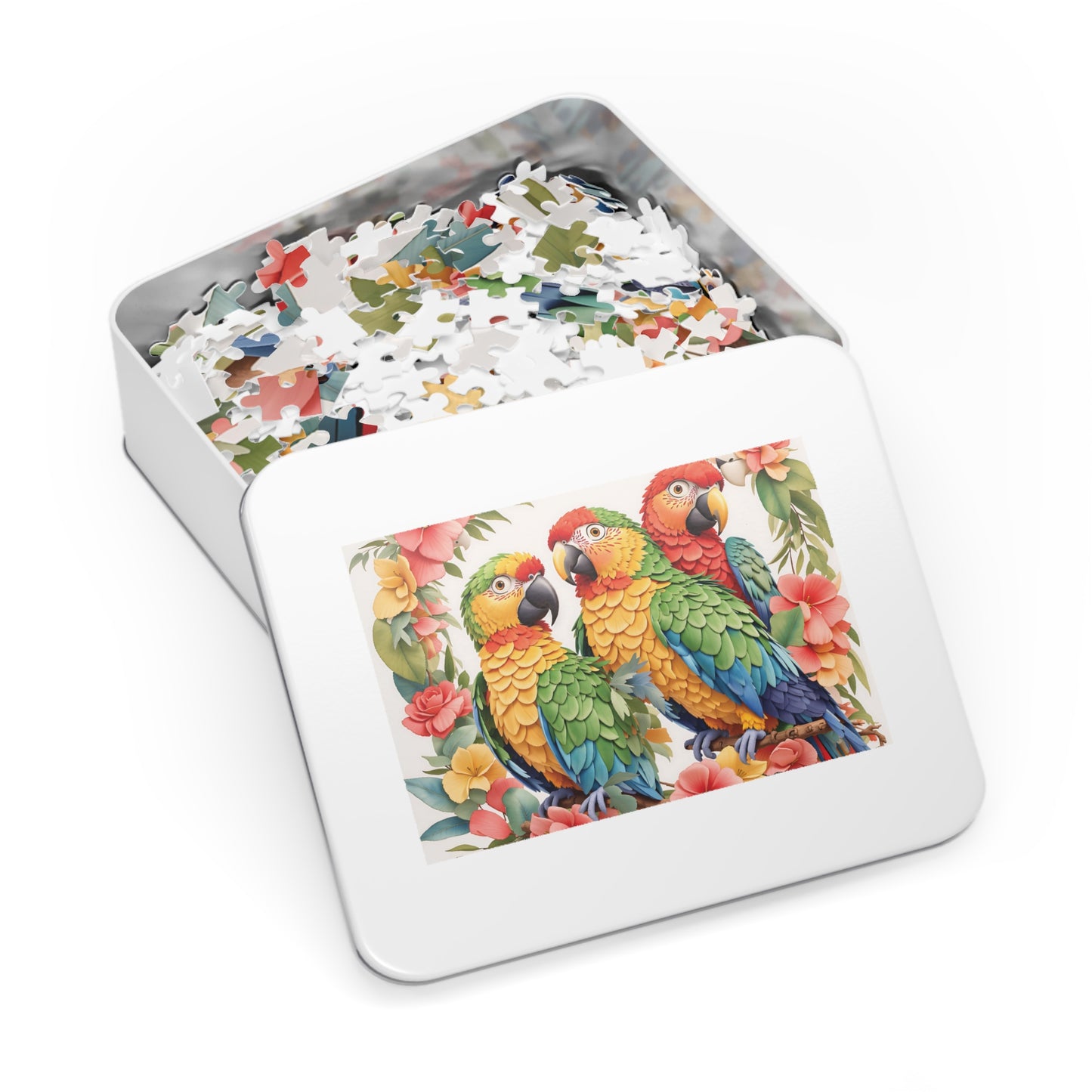 Jigsaw Puzzle, Parrots, Personalised/Non-Personalised (30, 110, 252, 500,1000-Piece)