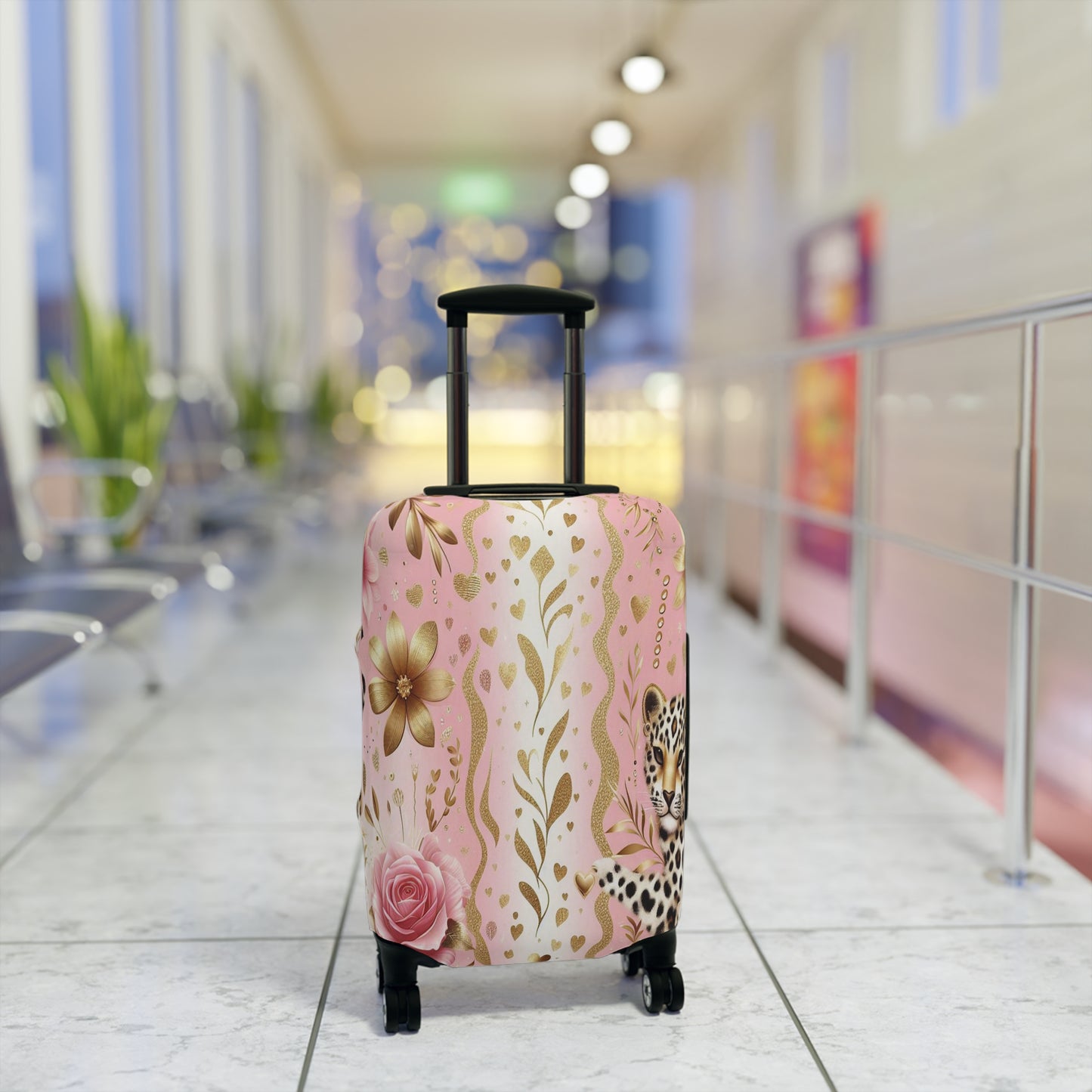 Luggage Cover, Floral Leopard, awd-3078