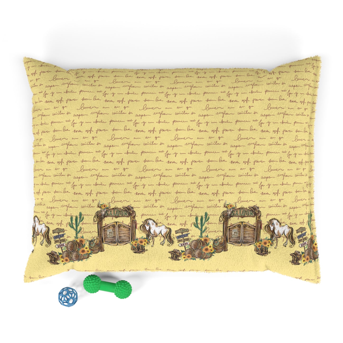 Luxury Pet Bed, feather soft fleece, Howdy Western