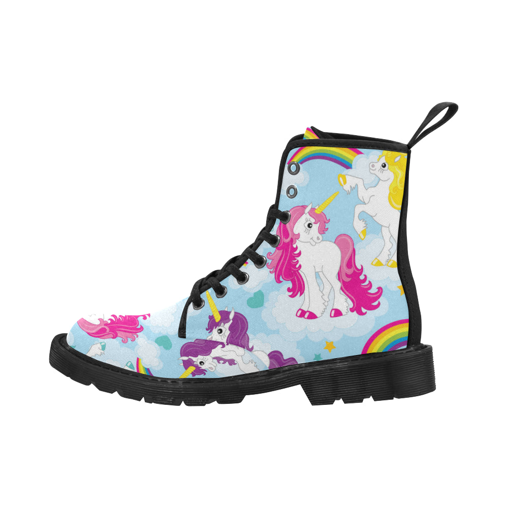 le unicorn Martin Boots for Women (Black) (Model 1203H)