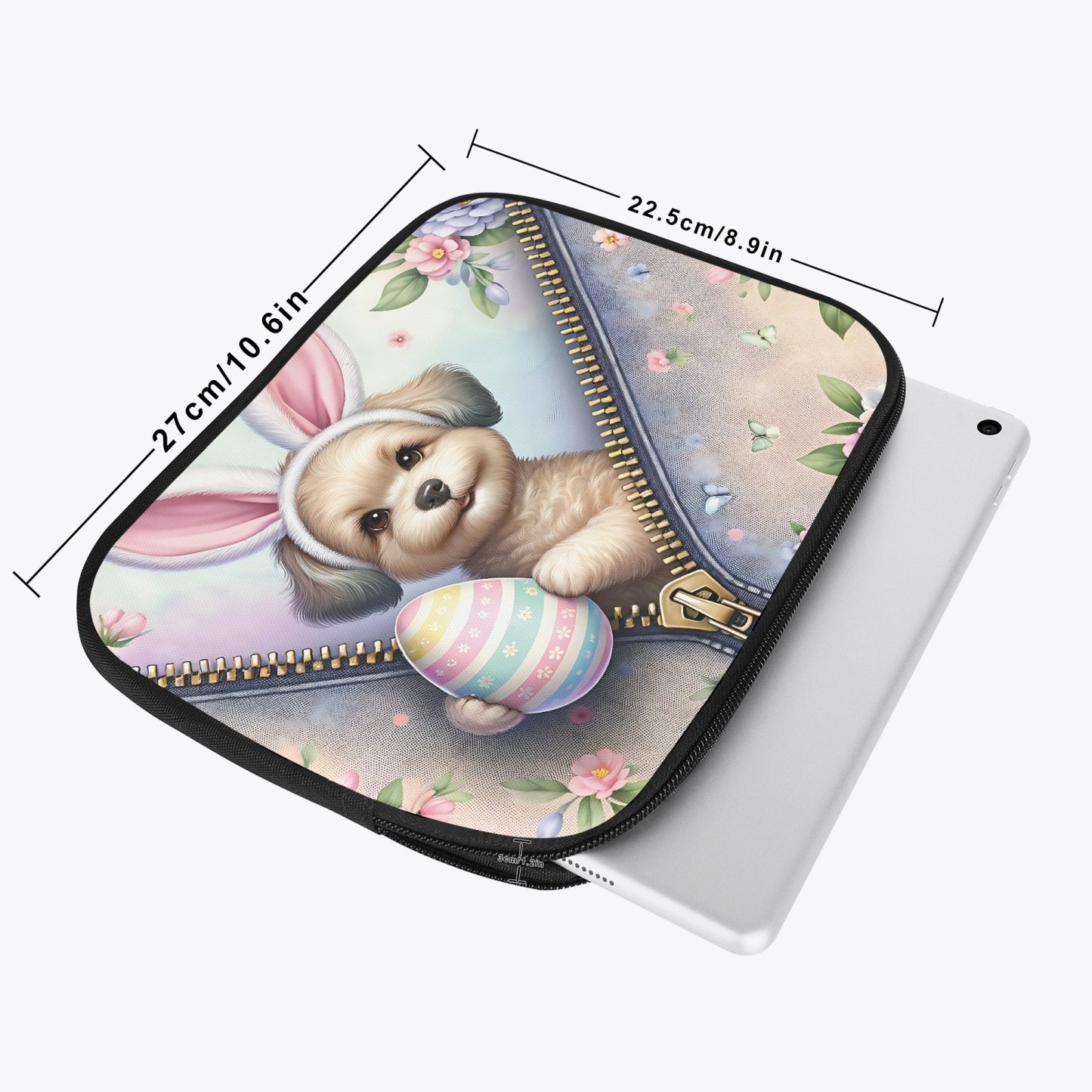 Tablet Sleeve - Easter - Dog with Bunny Ears