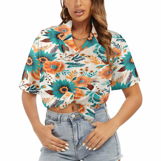 Boho Retro Floral  Women's Hawaiian Shirt