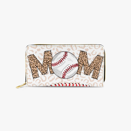 Long Type Zipper Purse, Baseball/Softball Mom,Mum