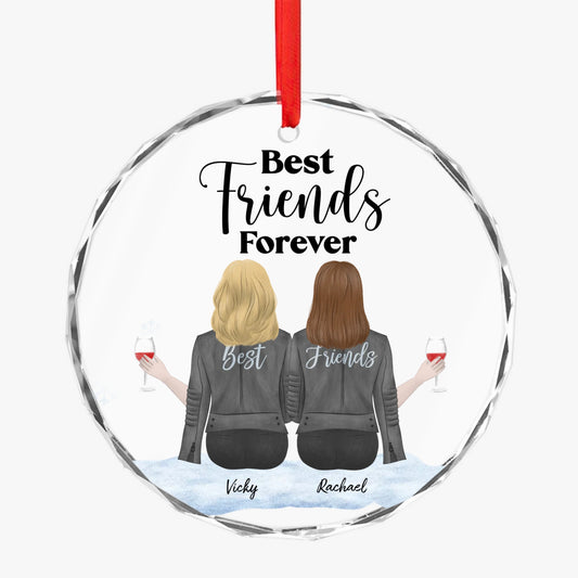 Crystal Glass Ornament Best Friends