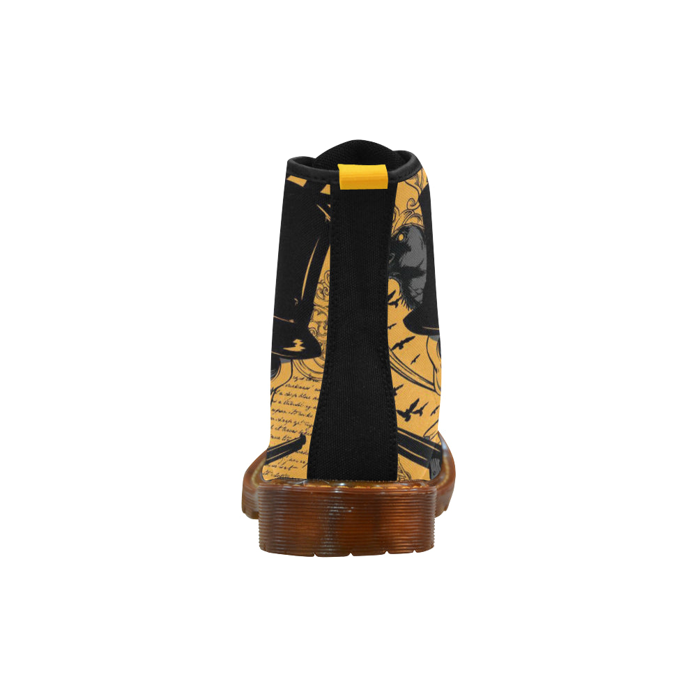 gun and skull Martin Boots For Women Model 1203H