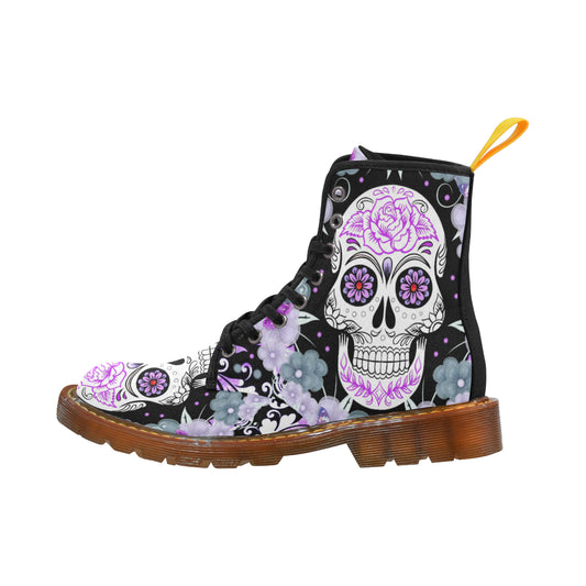 flower skull Martin Boots For Men Model 1203H
