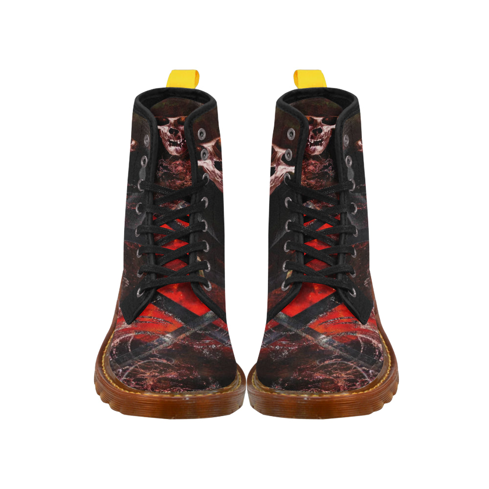 Martin Boots For Women dragon and skull