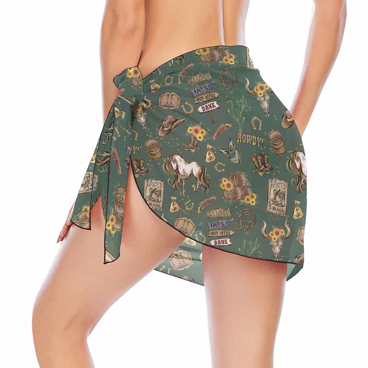 Howdy Cowboy  Women's Beach Sarong Wrap