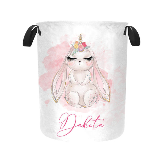 Laundry Basket Personalised Unicorn Rabbit