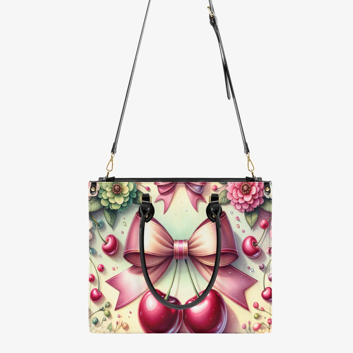 Women's Tote Bag - Ribbons and Cherries - Swingin' Cherry