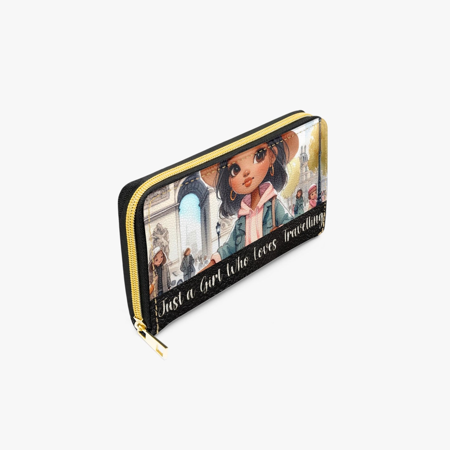 Long Type Zipper Purse - Just a Girl Who Loves Travelling